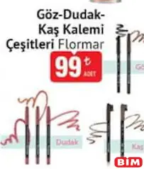 FLORMAR GÖZ/DUDAK/KAŞ KALEMİ ÇEŞİTLERİ